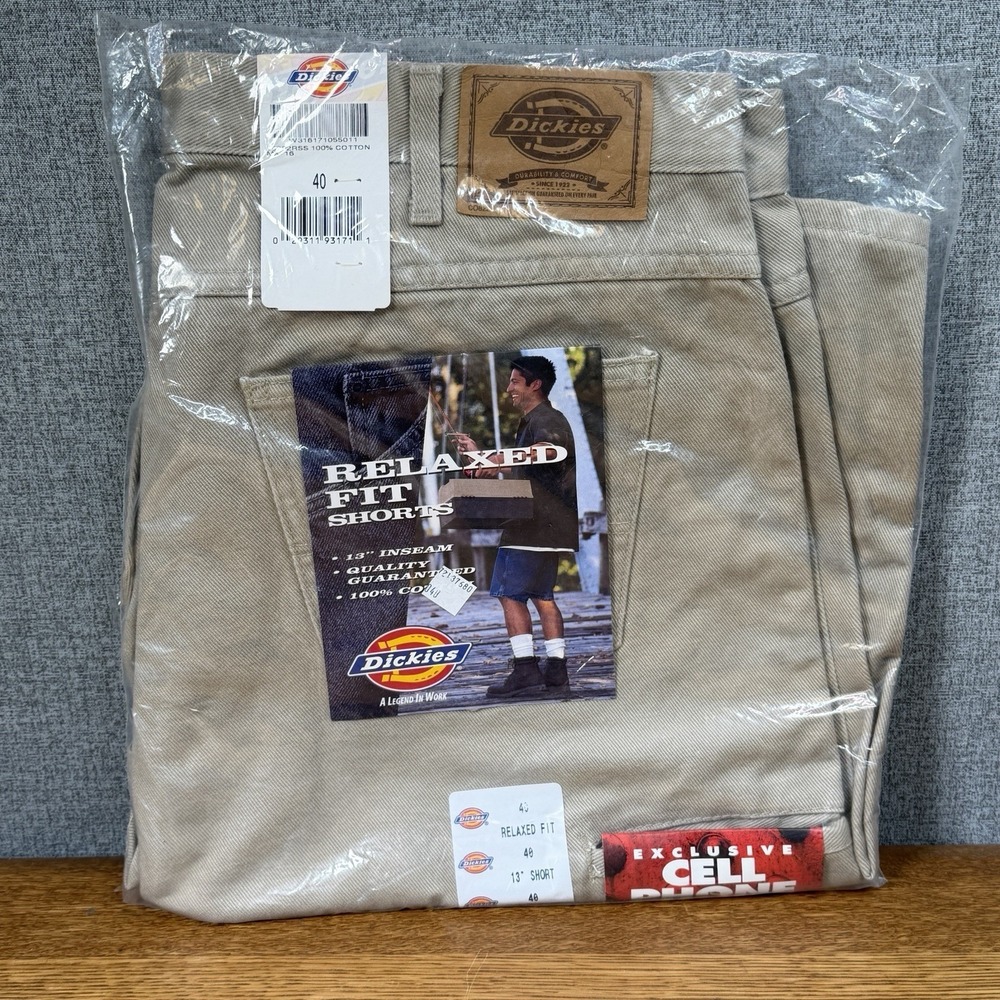 Vintage Y2K Dickies Relaxed Fit 13" Work Skate Shorts Mens 40 Cell Phone Pocket